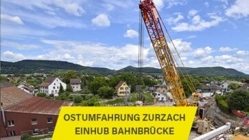 Zeitraffer Einbau Brücke Zurzach